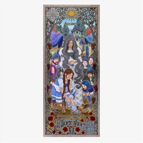 2024 Wizard of Oz Dorothy Silver Shoes Polymer Note 1/400th Oz .999 Fine 20k Mtd