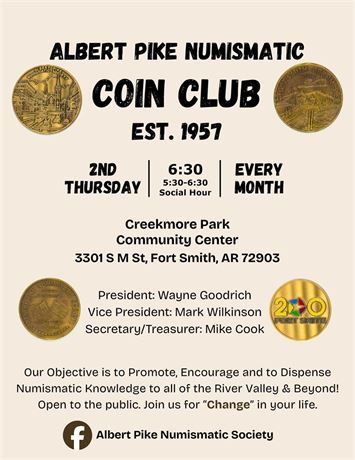 Albert Pike Numismatic Society Coin Club (June 11th Meeting)