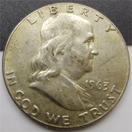 1963 Ben Franklin Half Dollar 90% NO RESERVE