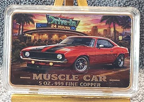 Muscle Car- 5 oz, .999 Copper Bar