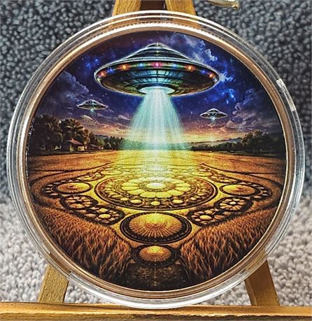 Crop Circles Alien - 5 AVDP oz, .999 Copper Round, Limited Mintage of 5000