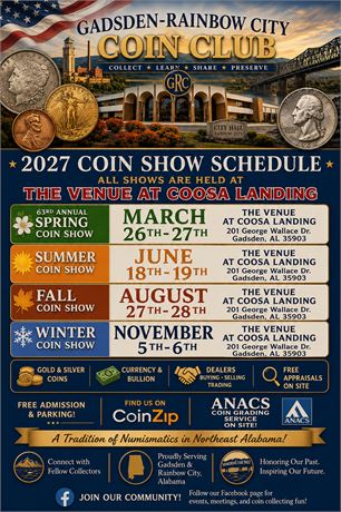 Gadsden-Rainbow City Coin Club Winter Coin Show