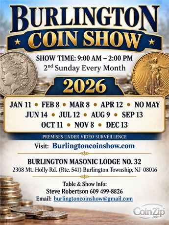 Burlington Coin Show (2nd Sunday)