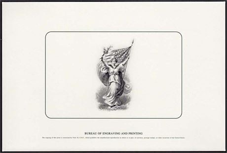 BEP SOUVENIR CARD – “PEACE AND FLAG” B-249