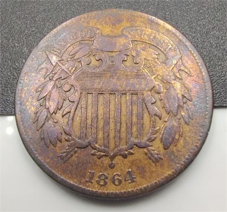 1864 Two-Cent Piece – Civil War Era U.S. Coin – “IN GOD WE TRUST”