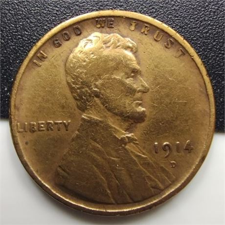 1914-D Lincoln Wheat Cent – Denver Mint – Early Wheat Penny